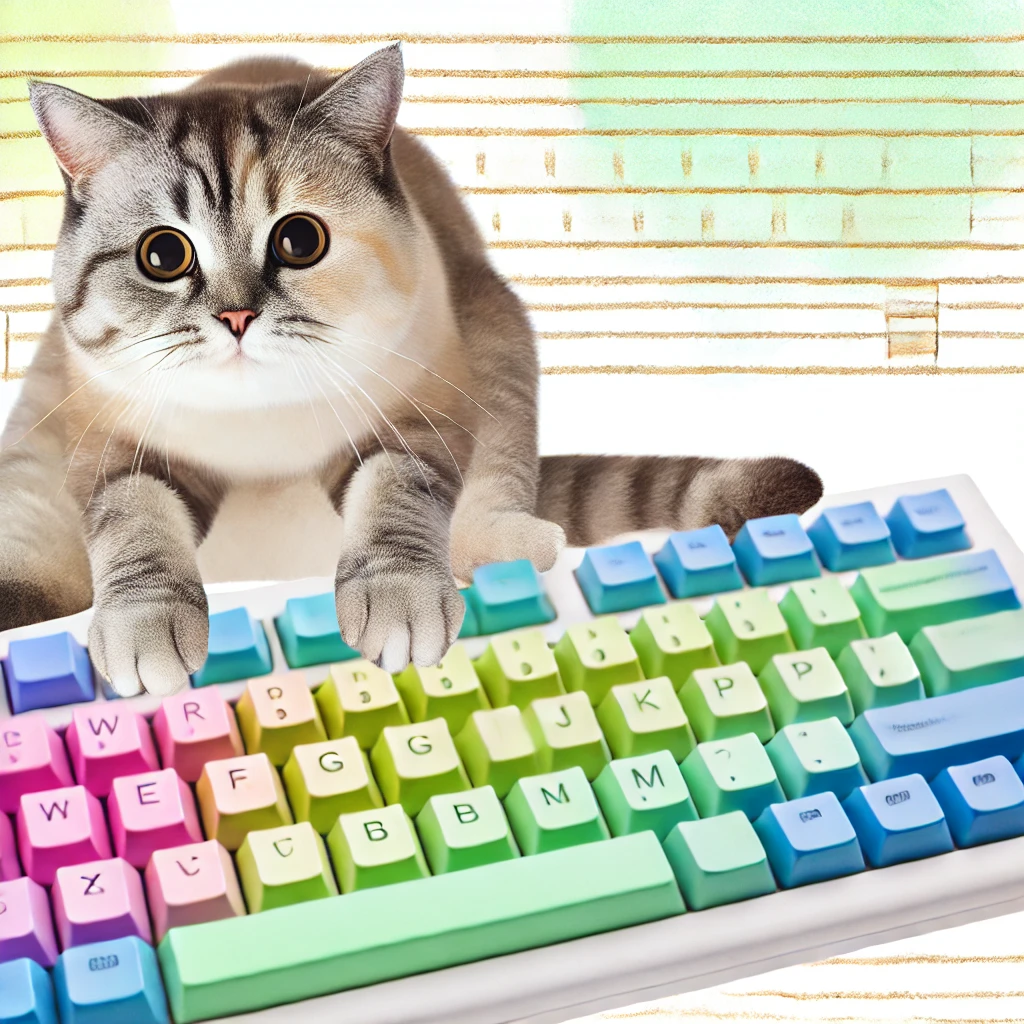 Decoy Cat Keyboard AI Generated Mascot